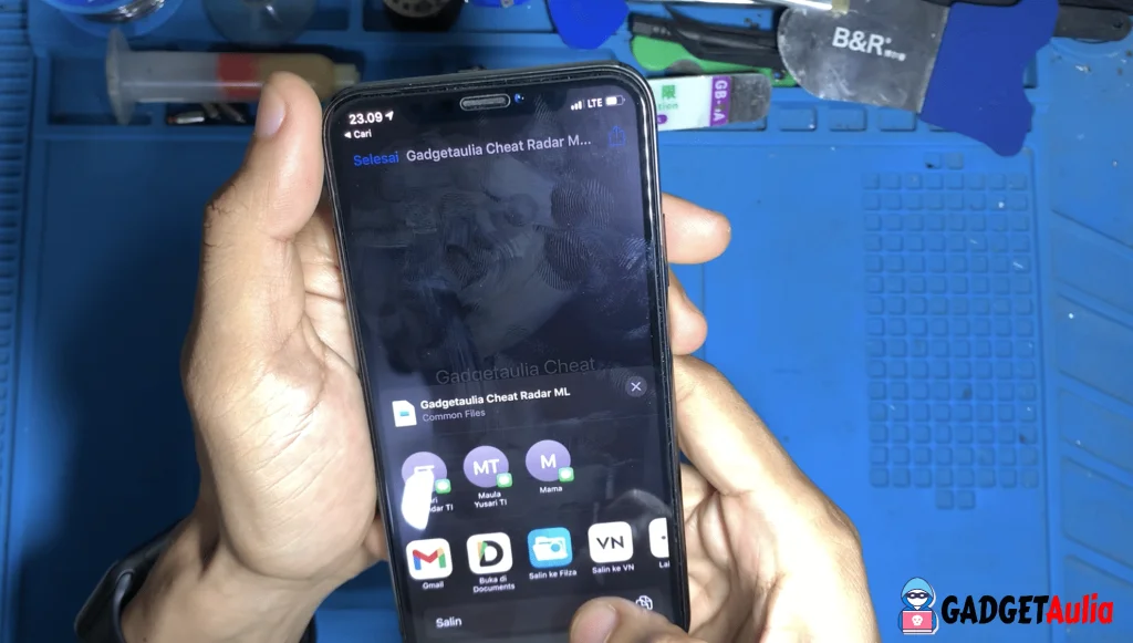 salin cheat mobile legends ke aplikasi filza
