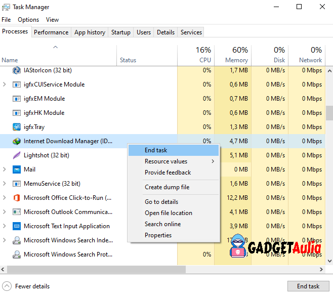 Task Manager IDM
