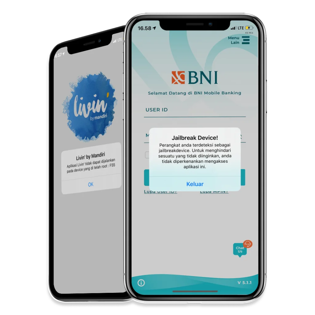 Mbanking BNI deteksi jailbreak