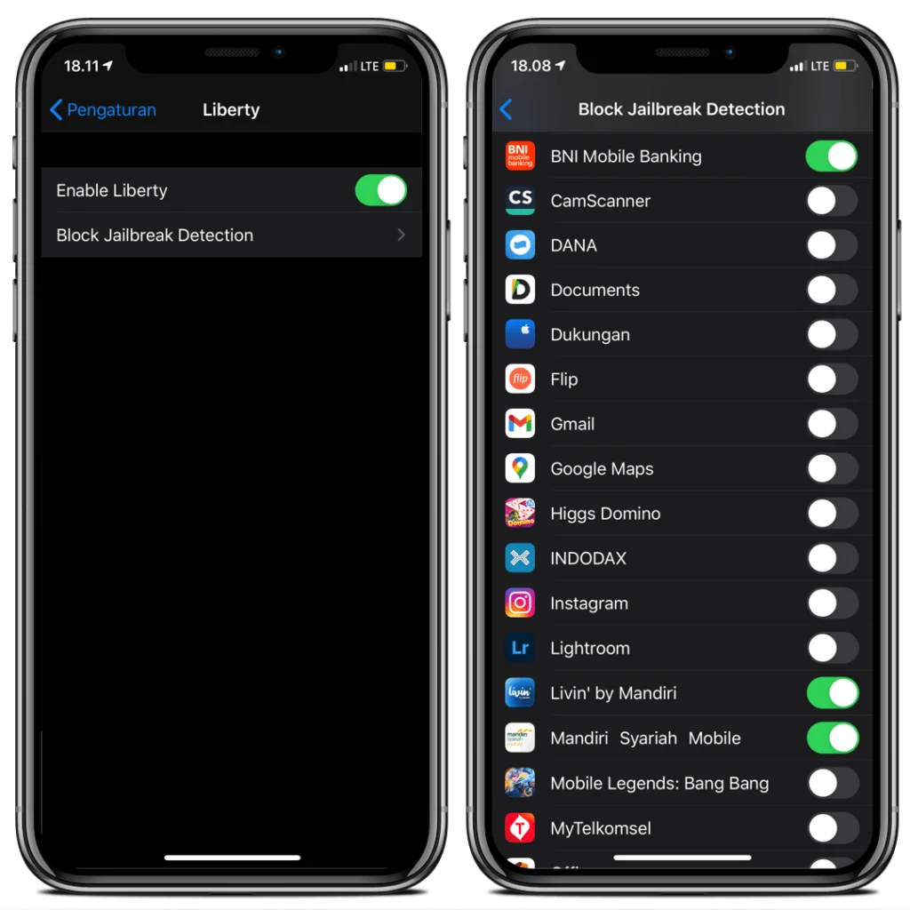 pengaturan tweak liberty lite