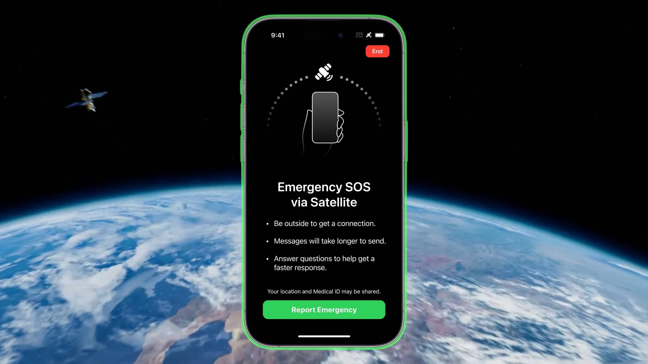 Cara menggunakan SOS Darurat melalui satelit di iPhone