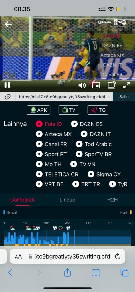 Pilihan channel live streaming Piala Dunia 2026